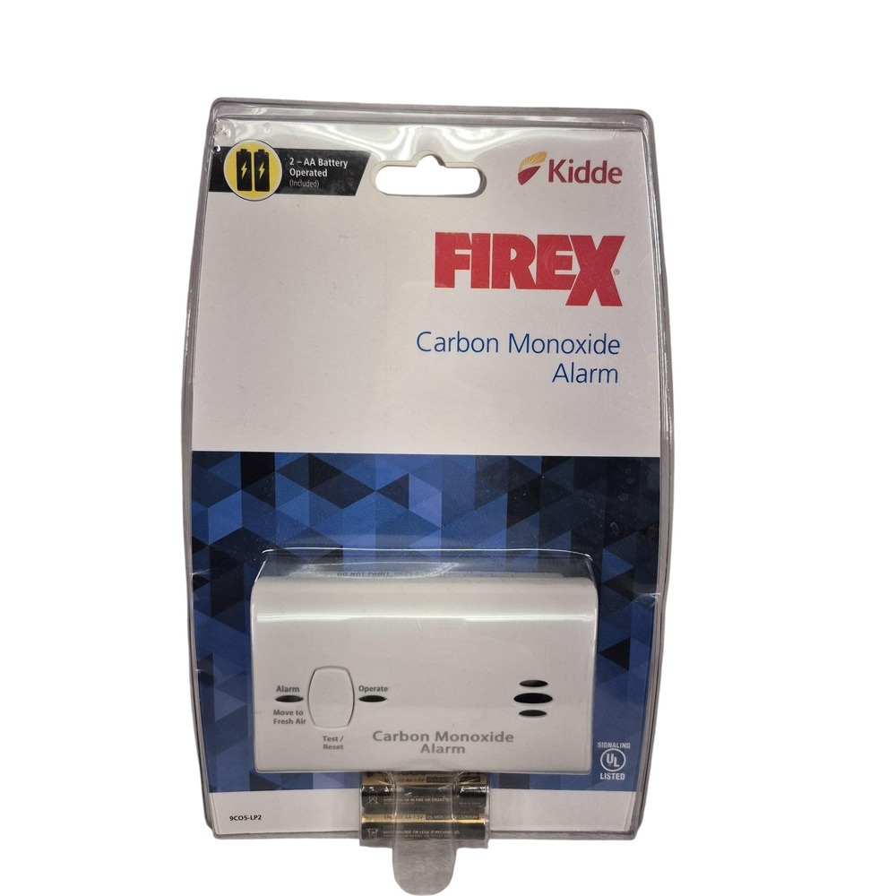 Kidde FireX Carbon Monoxide CO Alarm Detector 2 AA Battery‎ White 9CO5-LP2 85dB